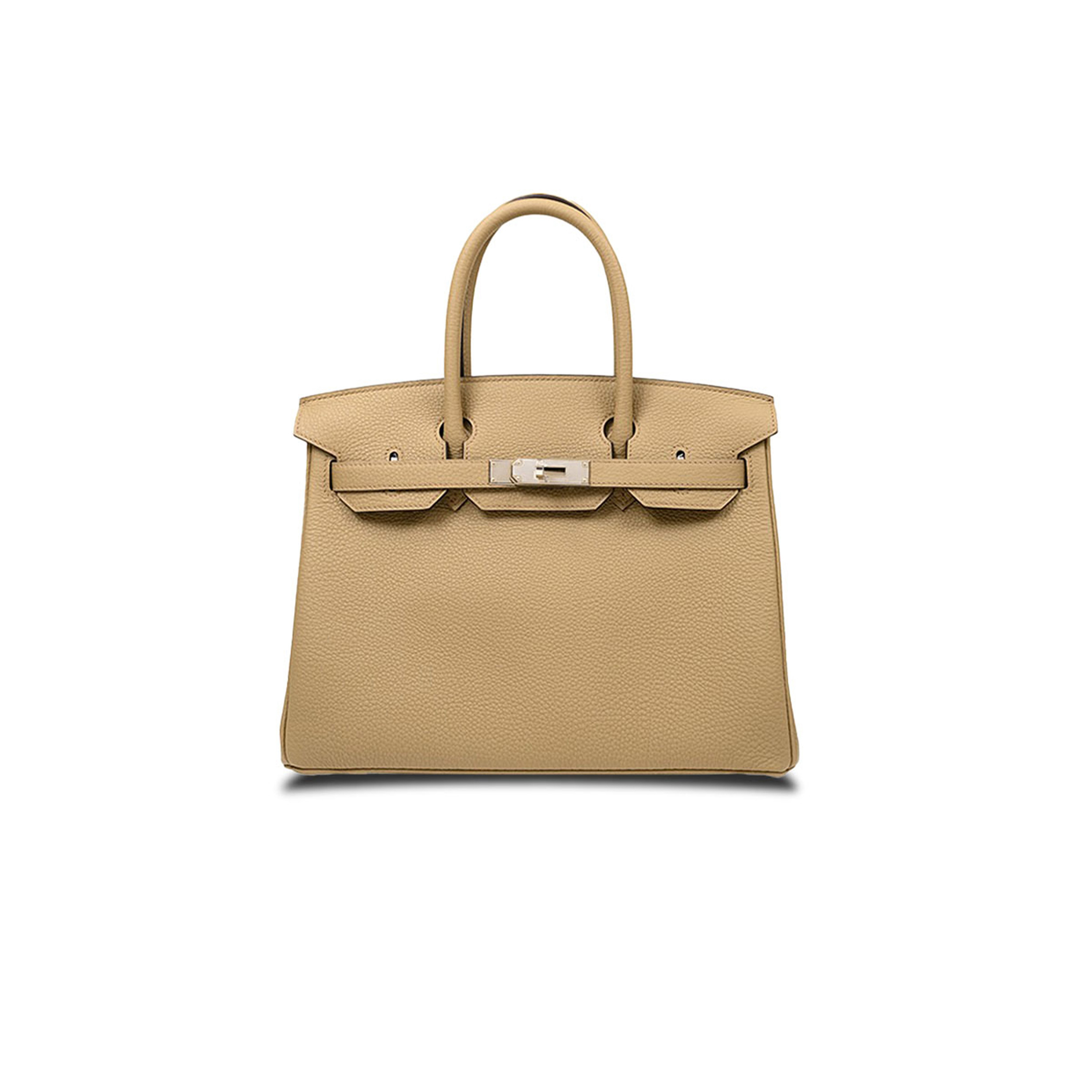 H**mes birkin 25 outer seam epsom biscuit gold buckle bk308qtgss (25*20*13cm)